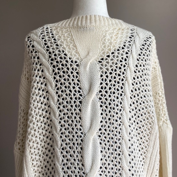 Cable Knit Oversized Cocoon Cardigan - Picture 5 of 9